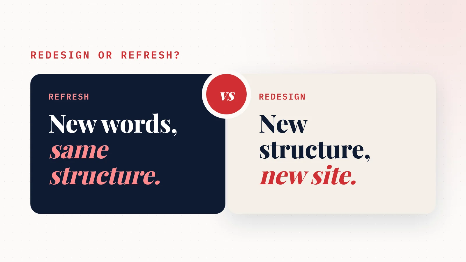 Cover: Redesign or refresh?.