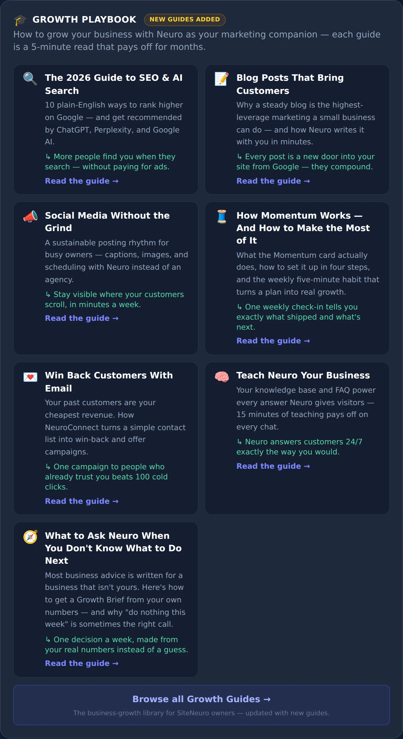 Growth Playbook under Analytics & Strategy