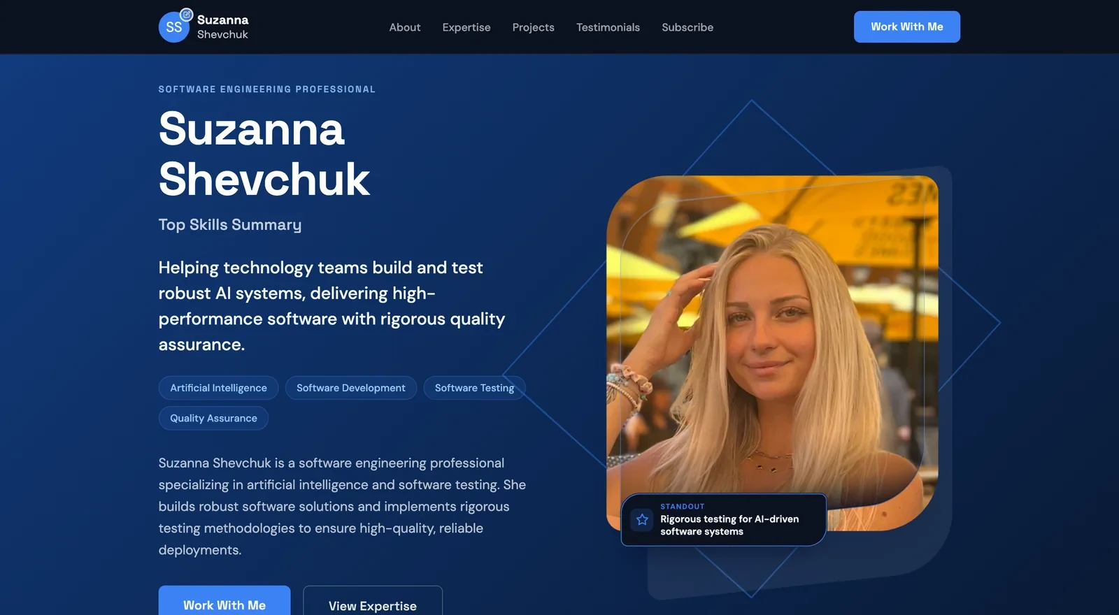 Engineer personal website built by Neuro