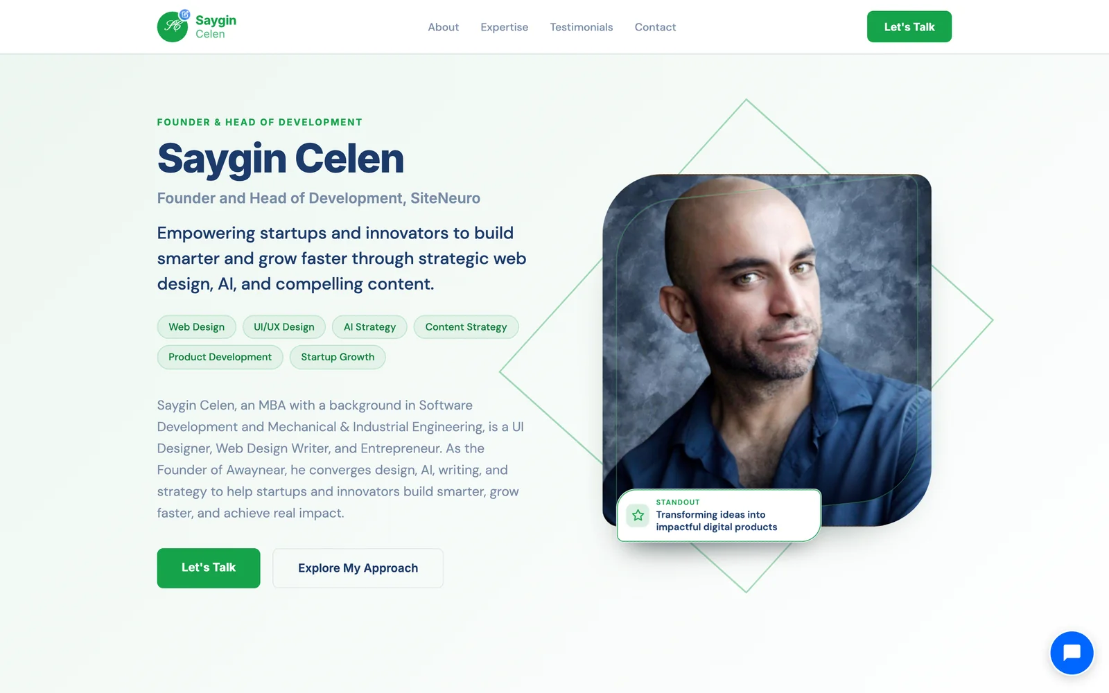 Founder personal site built by Neuro