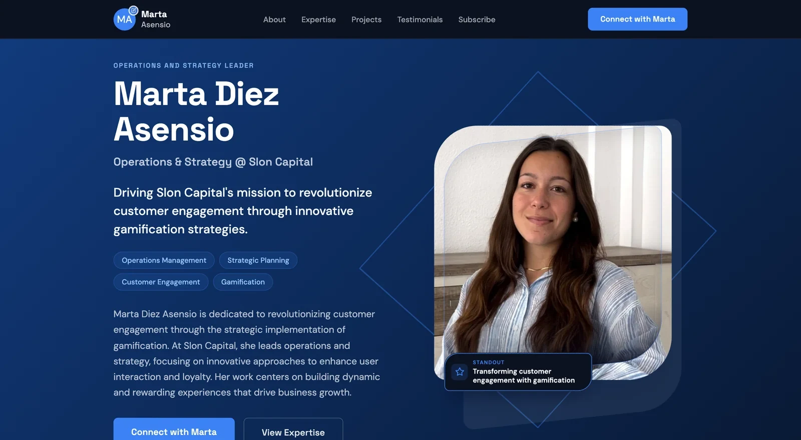 Strategy leader website built by Neuro