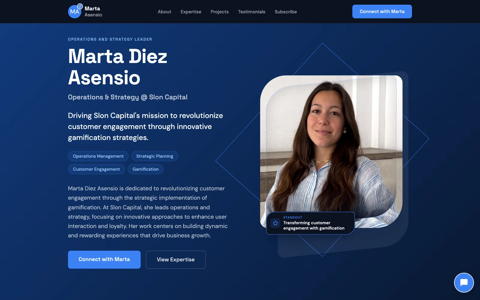 Strategy leader personal site built by Neuro