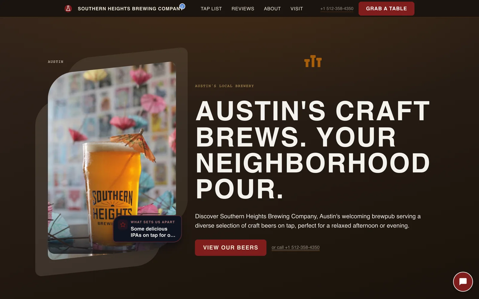 Craft brewery site built by Neuro