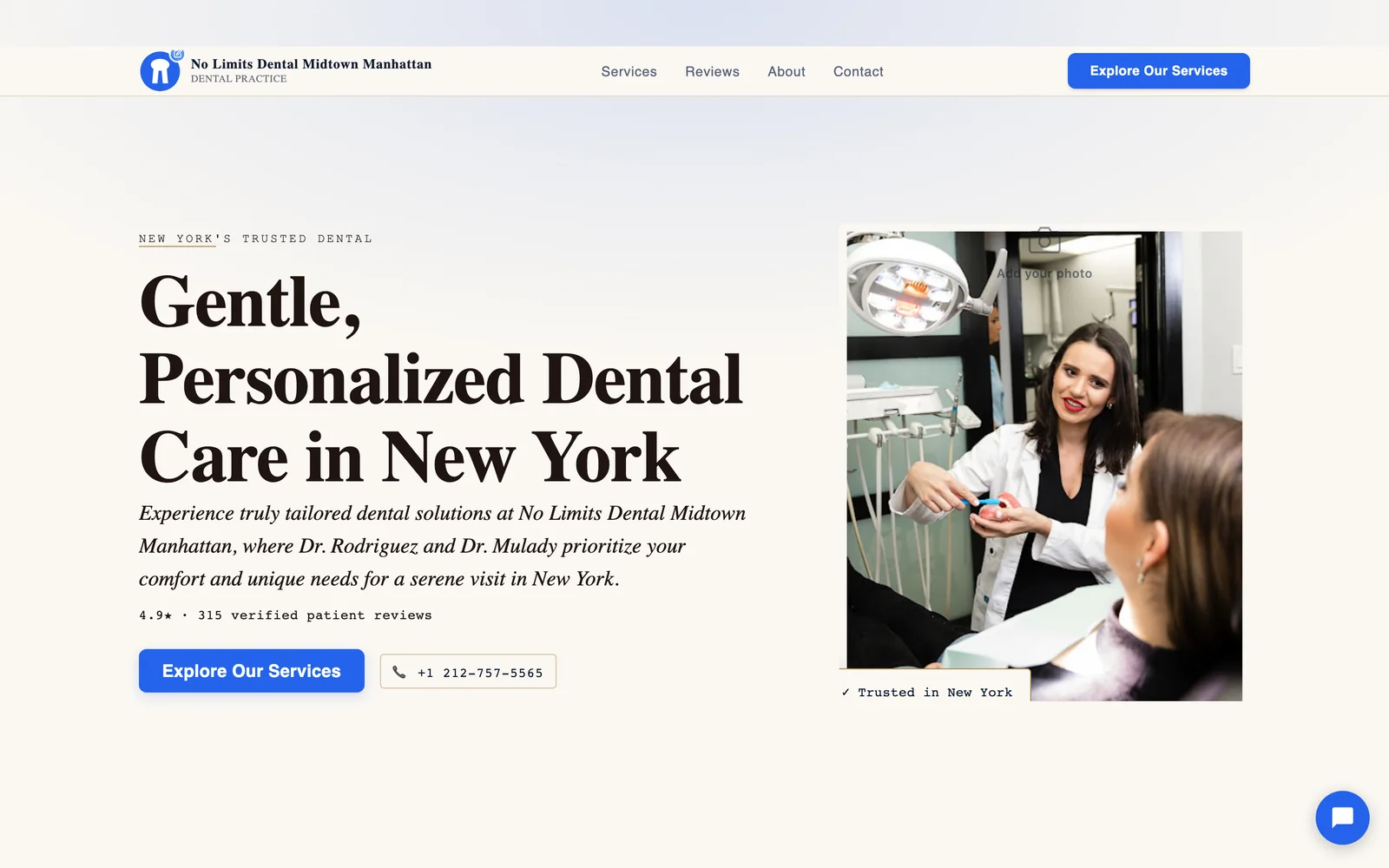 Example small business website built by SiteNeuro in under a minute