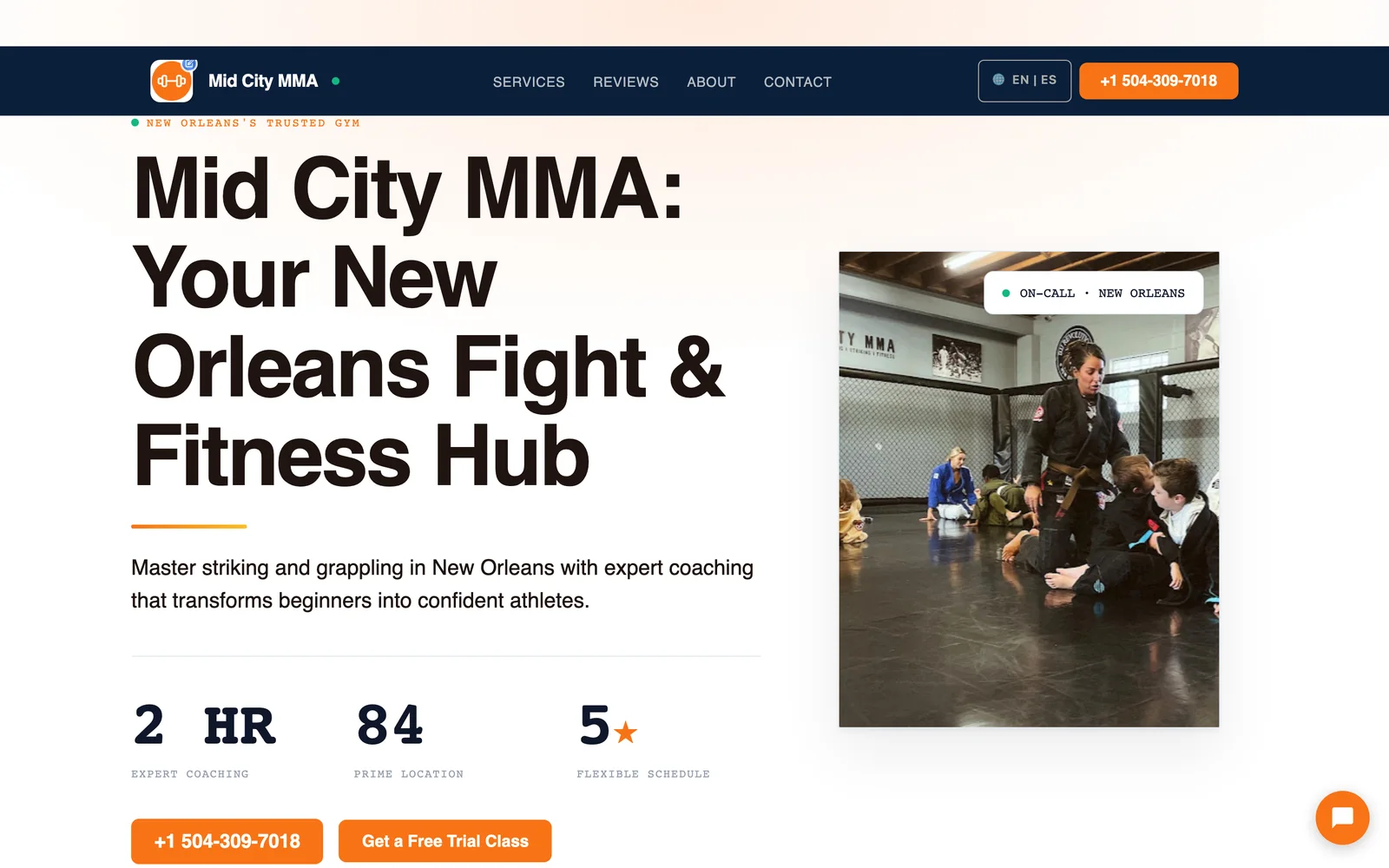 An example of a live local-business site Neuro builds