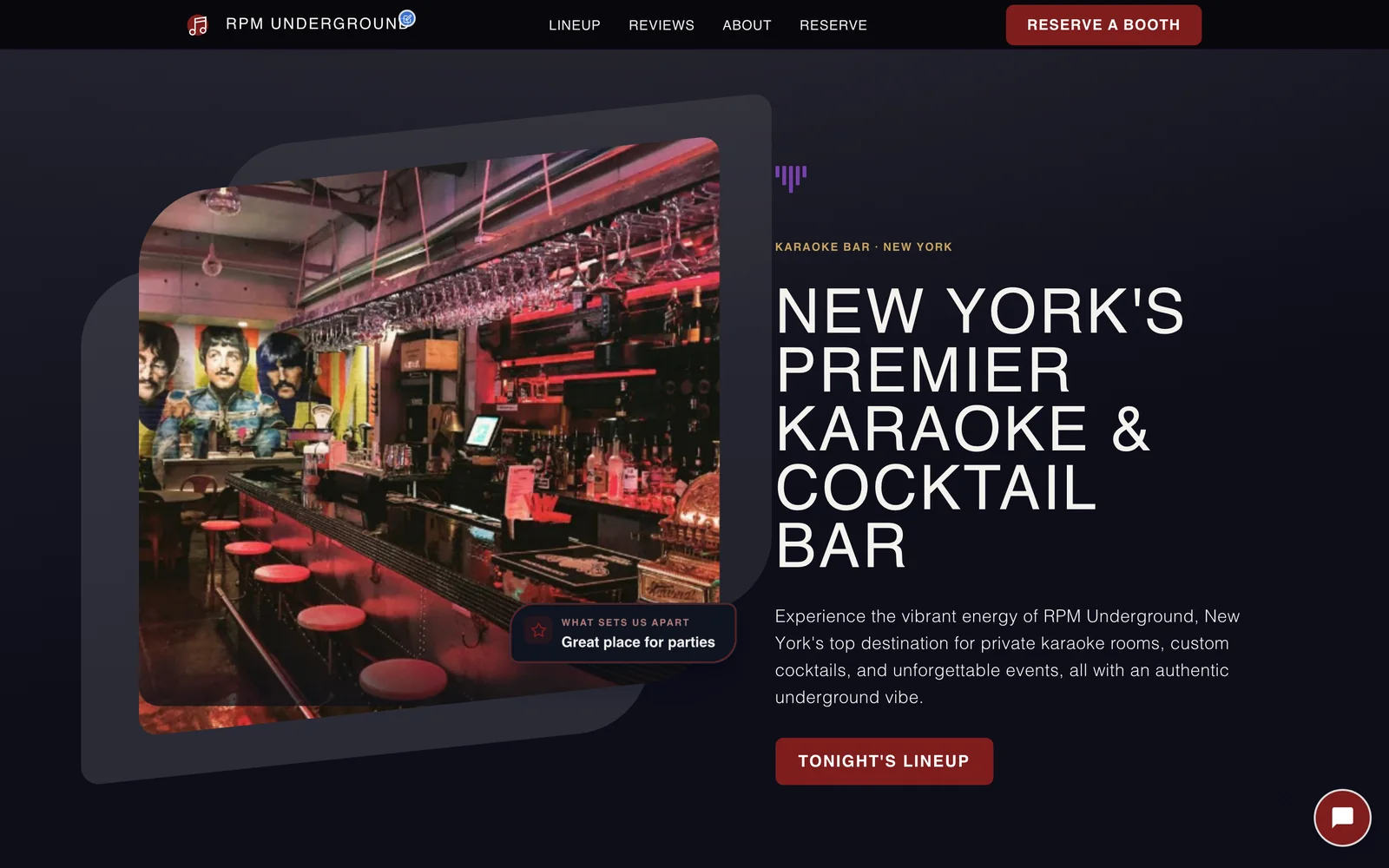 Karaoke bar site built by Neuro