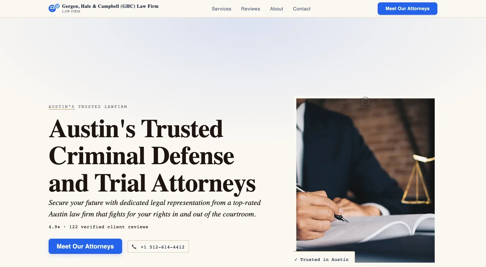 Law firm website built by Neuro