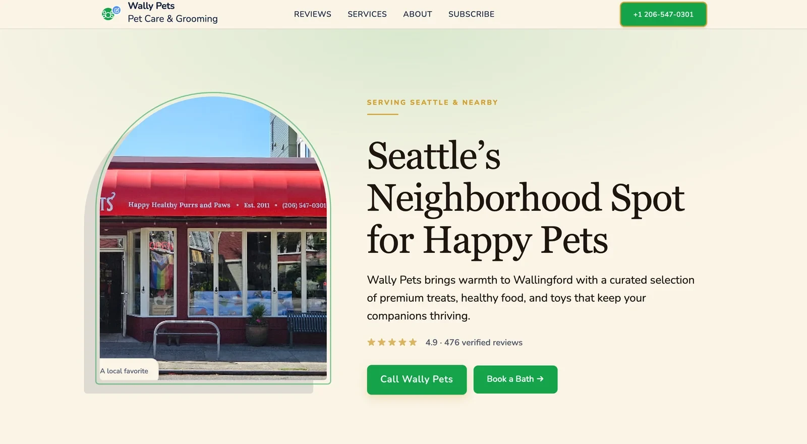 Pet shop website built by Neuro